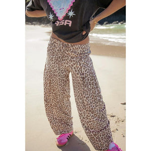Palm Collective Leopard Print Barrel Pants