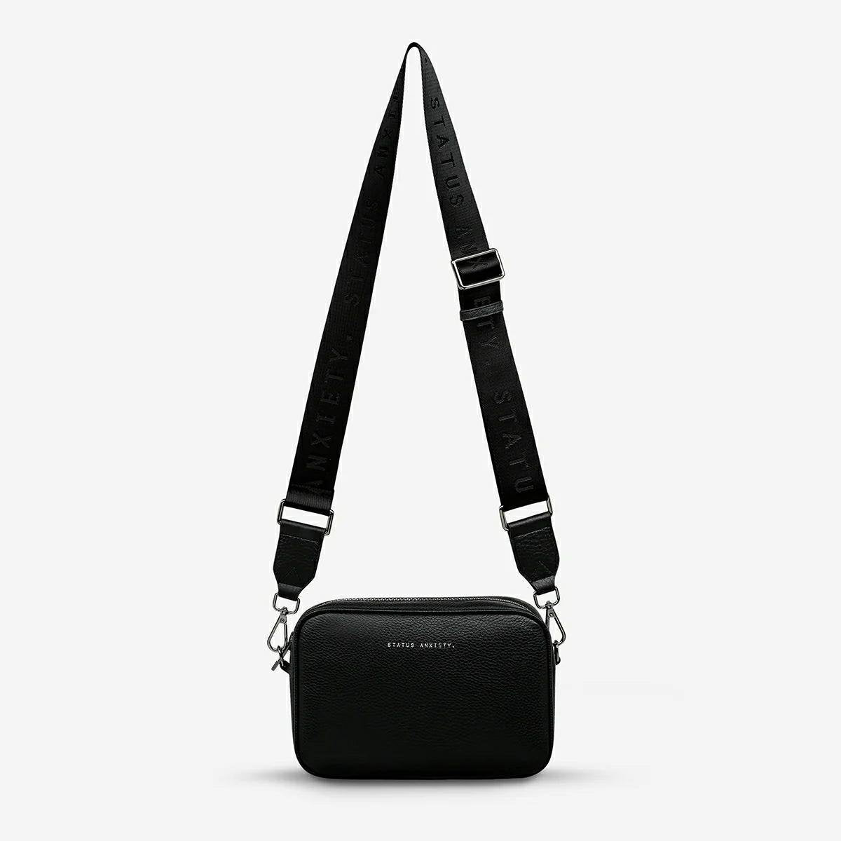 Status Anxiety Plunder Bag With Webbed Strap - Black