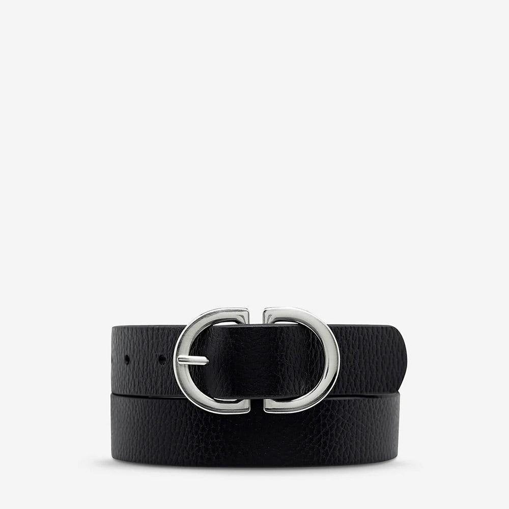 Status Anxiety In Reverse Belt - Black/Silver