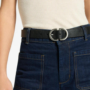 Status Anxiety In Reverse Belt - Black/Silver