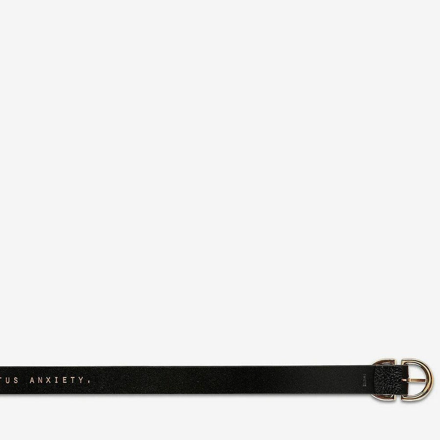 Status Anxiety In Reverse Belt - Black/Gold