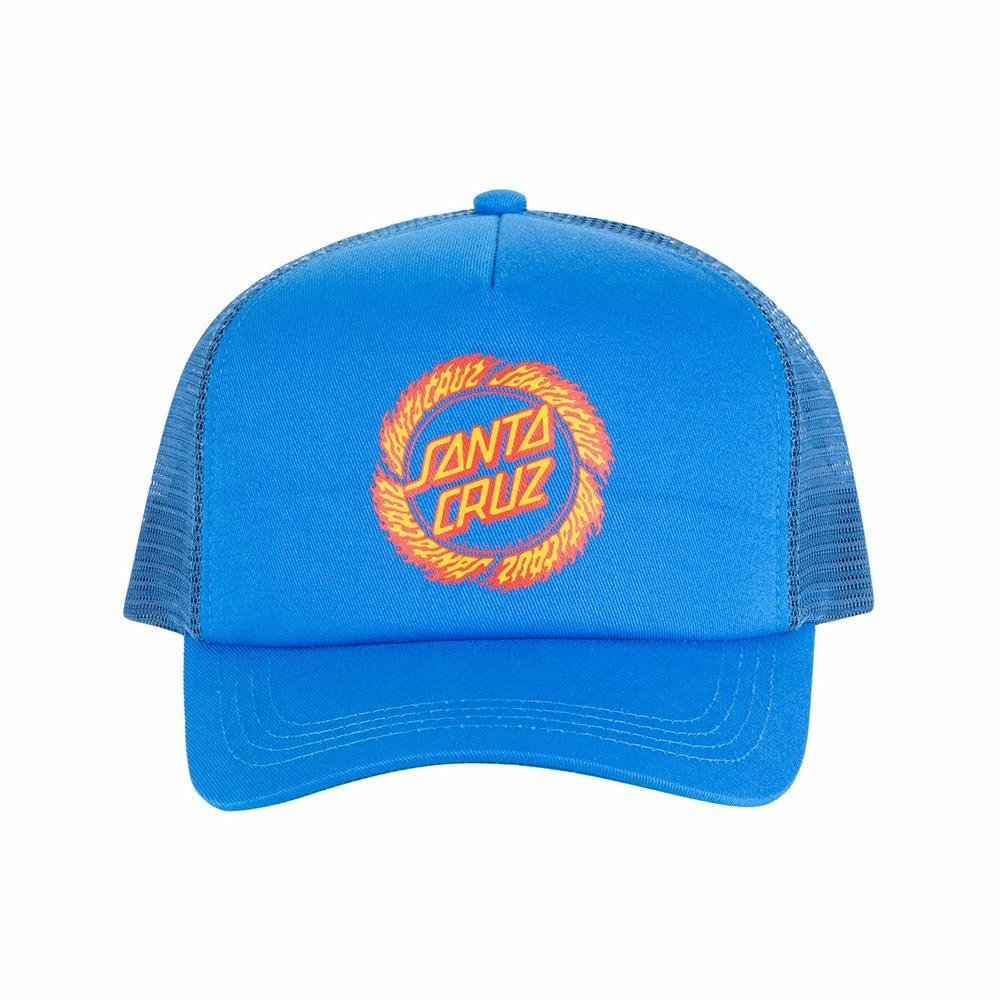 Santa Cruz Flame Ringed Dot Boys Trucker Cap