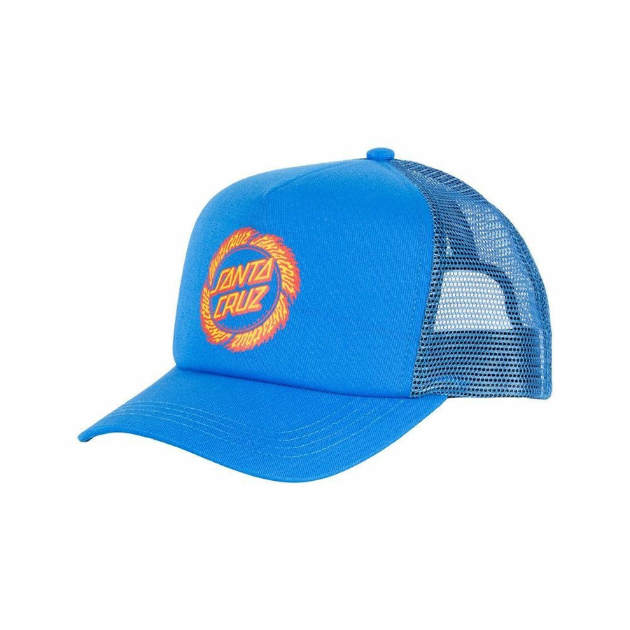 Santa Cruz Flame Ringed Dot Boys Trucker Cap