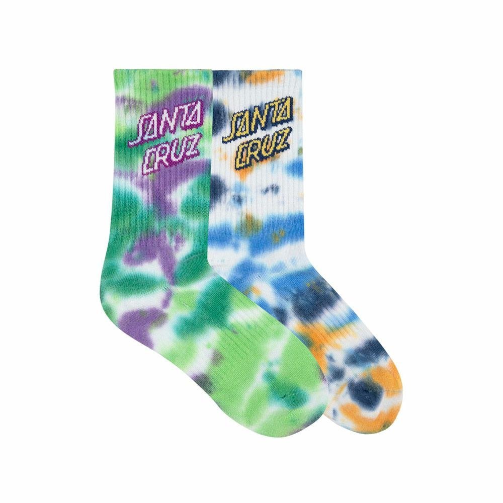 Santa Cruz Stack Strip Boys Crew Sock 2 Pack