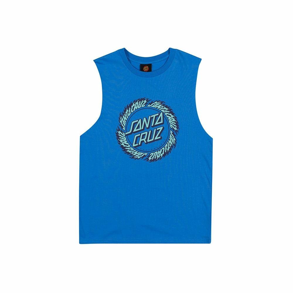 Santa Cruz Flame Ringed Dot Boys Muscle T-Shirt