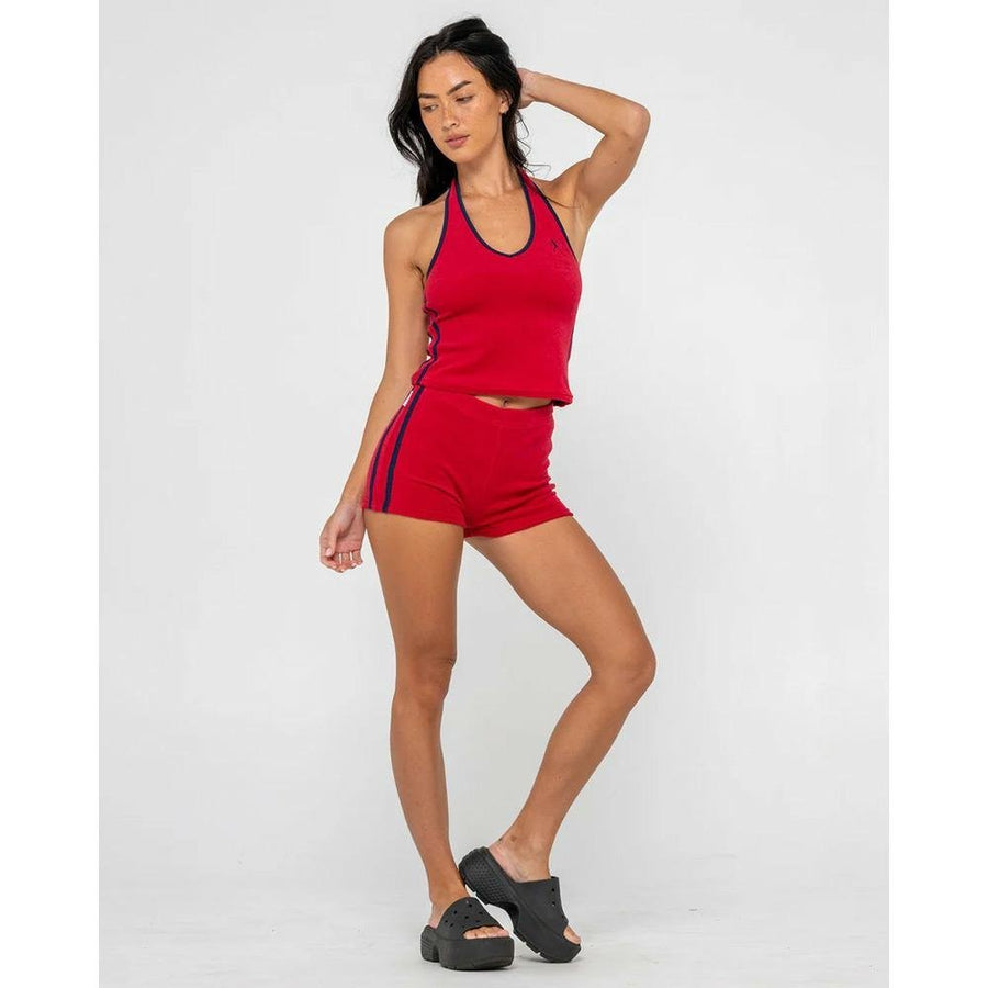 Rusty Bodhi Towelling Halter Neck Top