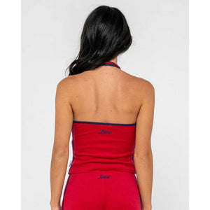 Rusty Bodhi Towelling Halter Neck Top