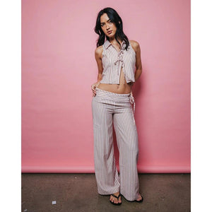 Rusty Rhysand Stripe Low Rise Pants