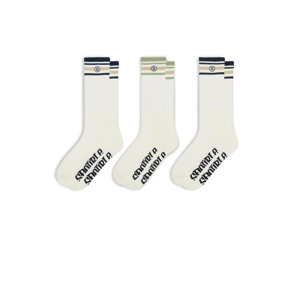 S/Double Stripe S-Dot 3 Pack Socks