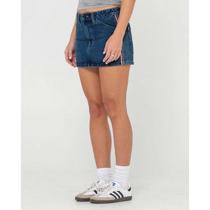 Rusty Flip Mommy Low Rise Mini Denim Skirt