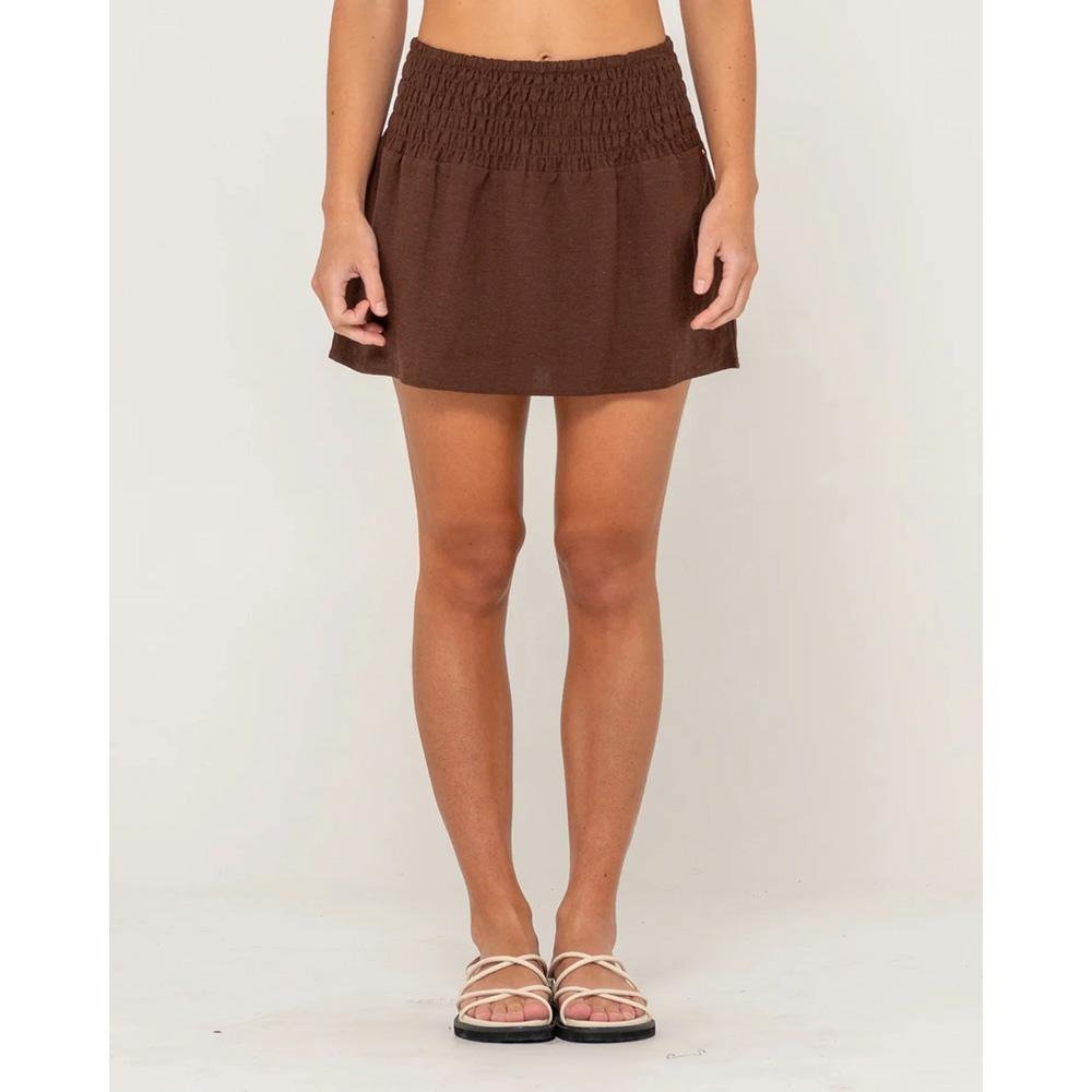 Rusty Palm Springs Shirred Mini Skirt