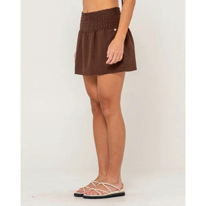 Rusty Palm Springs Shirred Mini Skirt