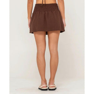 Rusty Palm Springs Shirred Mini Skirt