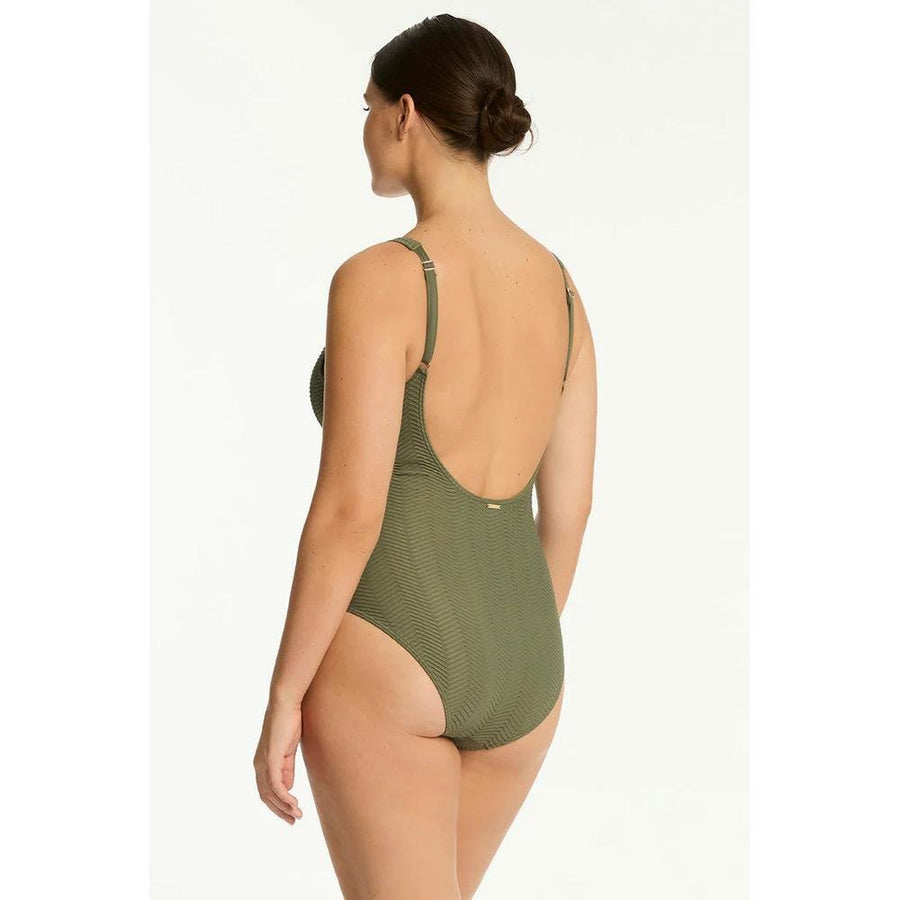Sea Level Australia Caracus Scoop Back Panel Line One Piece