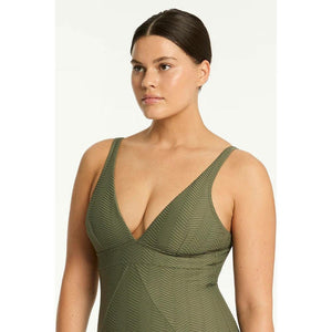 Sea Level Australia Caracus Scoop Back Panel Line One Piece