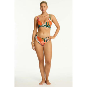 Sea Level Australia Tropaluxe Cross Front Multifit Bra Top