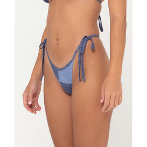 Rusty Britney Patchwork Side Tie Brazilian Bikini Bottom