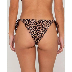 Rusty Lennie Leopard Side Tie Bikini Bottom