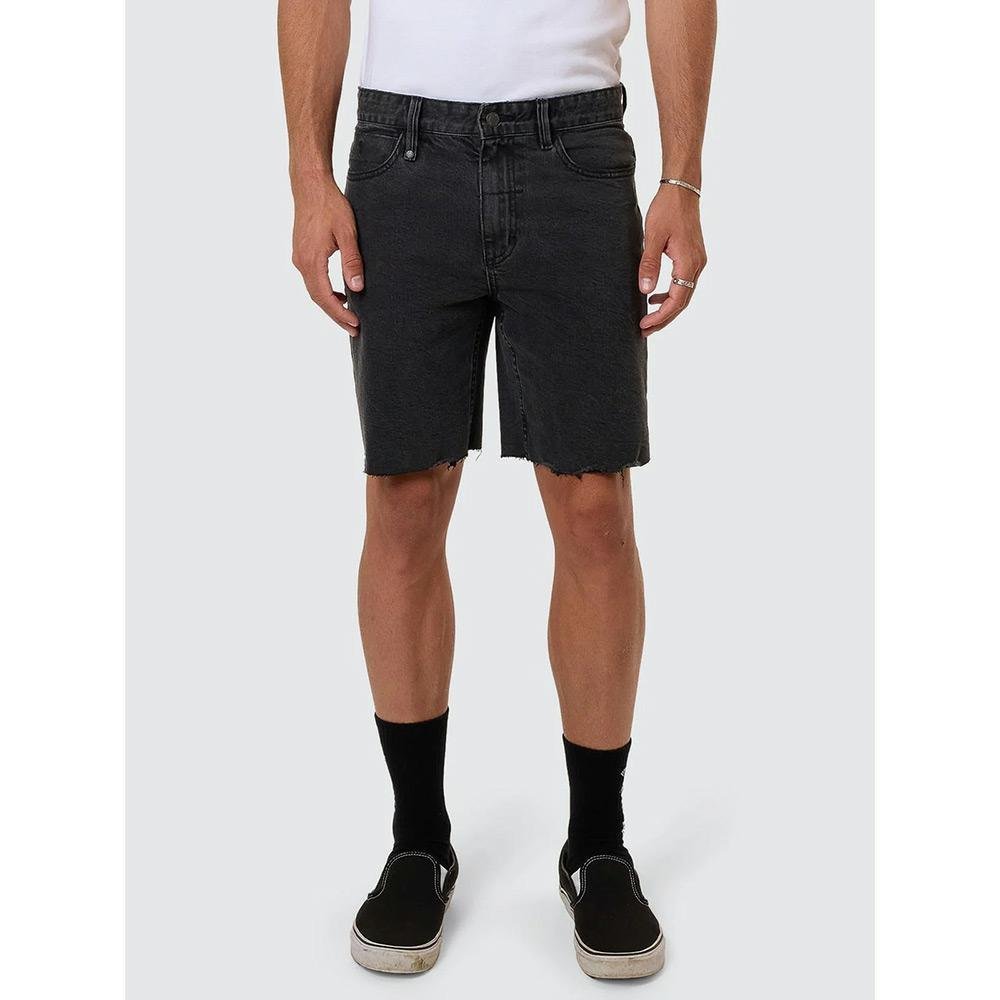 Thrills Bones Denim Short - Ash Black