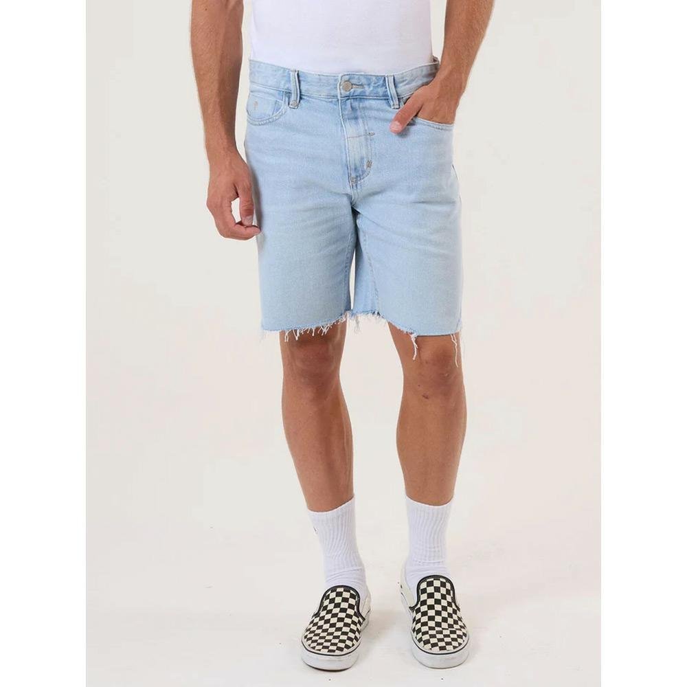 Thrills Bones Denim Shorts - Light Ash Blue