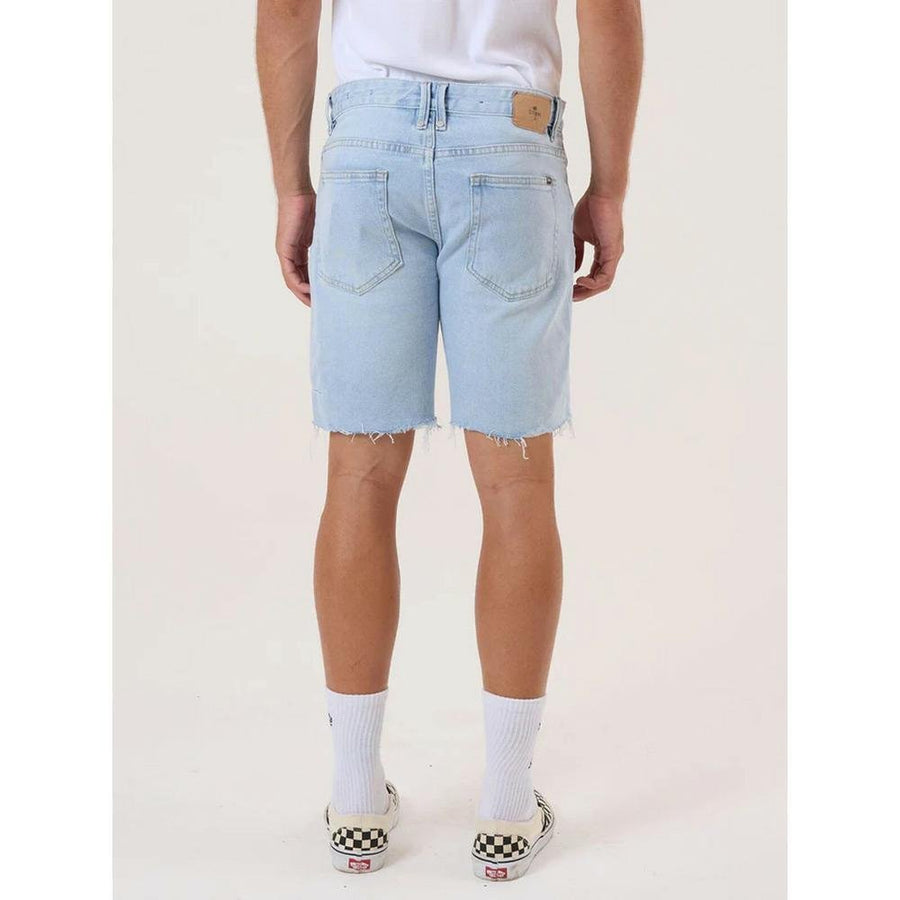 Thrills Bones Denim Shorts - Light Ash Blue
