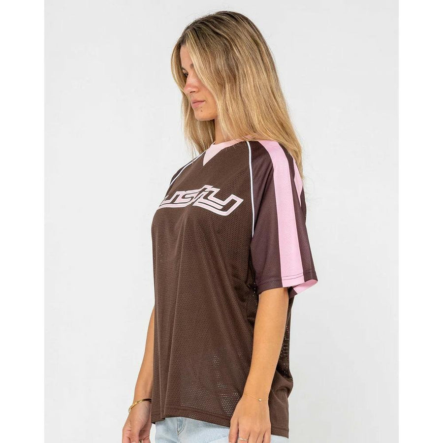 Rusty Naples Contrast Oversized Sports Jersey