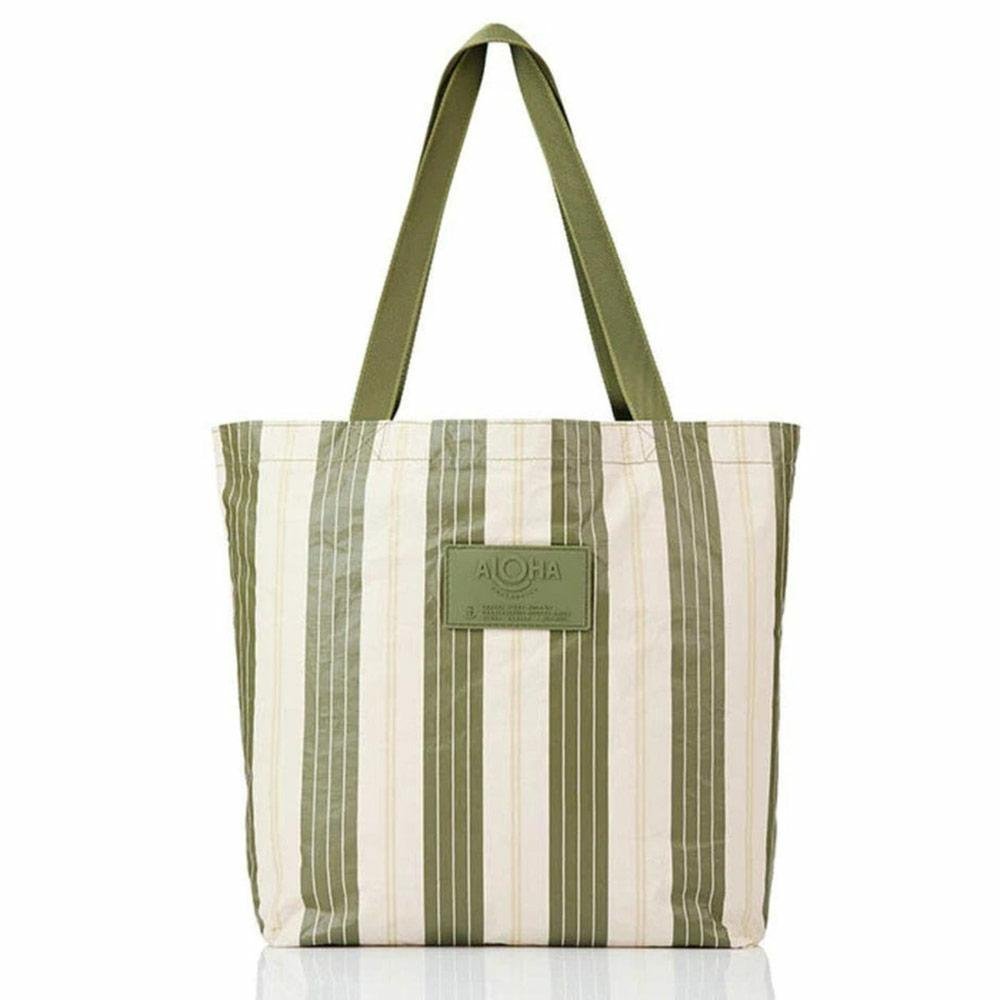 Aloha Collection Market Stripe Reversible Tote Bag