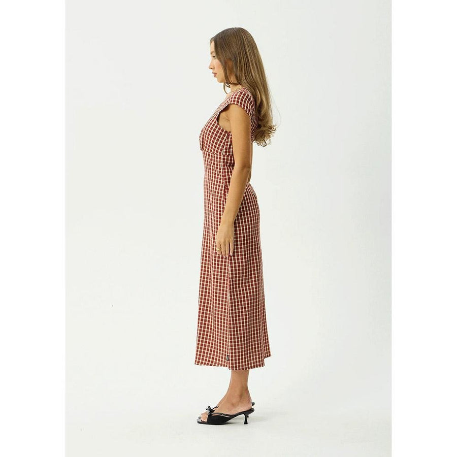 Afends Austin Check Midi Dress