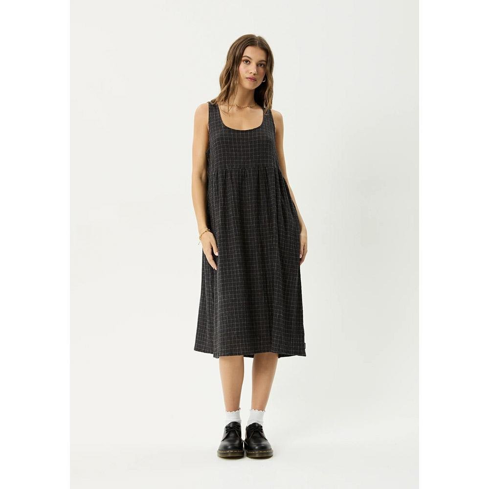 Afends Dusk Check Midi Dress