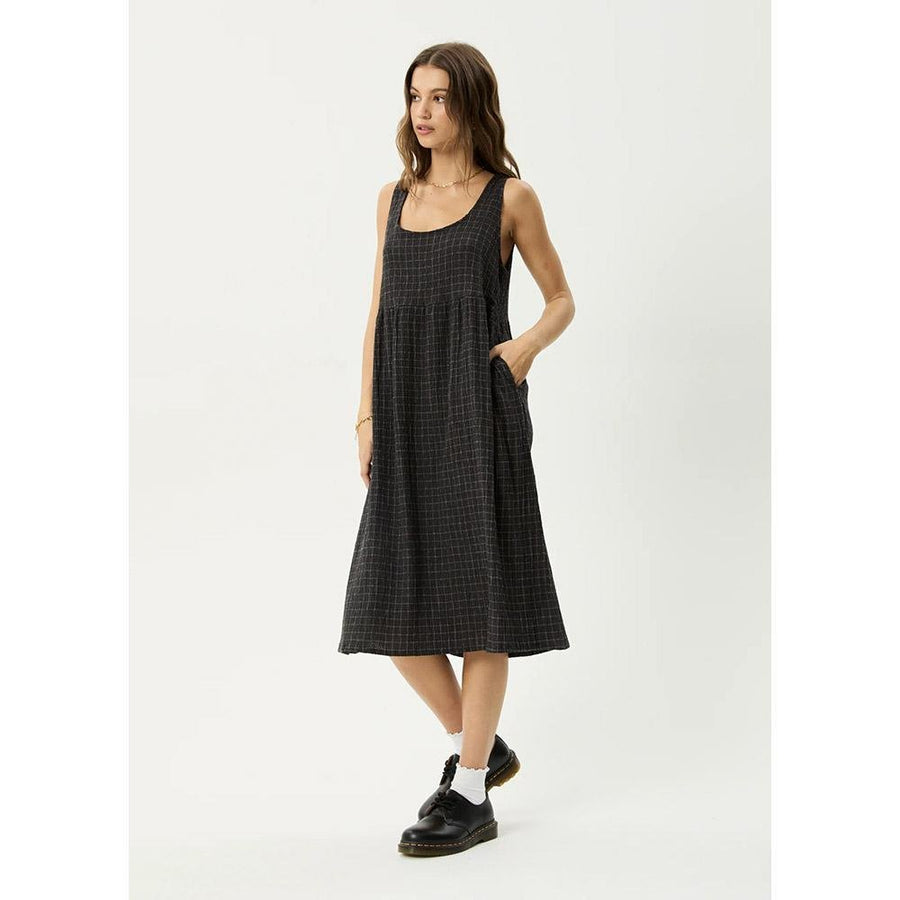 Afends Dusk Check Midi Dress