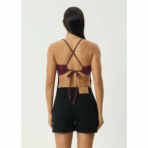 Afends Eboni Seersucker Check Top