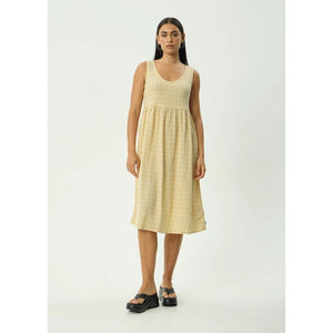 Afends Sunday Seersucker Check Midi Dress