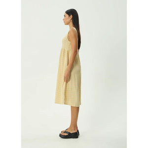 Afends Sunday Seersucker Check Midi Dress