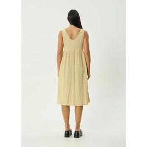 Afends Sunday Seersucker Check Midi Dress