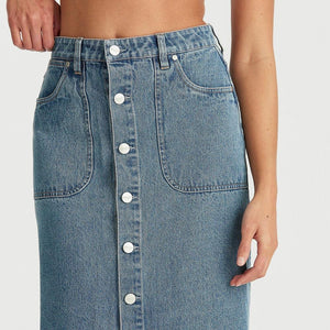 Wrangler Button Through Maxi Skirt