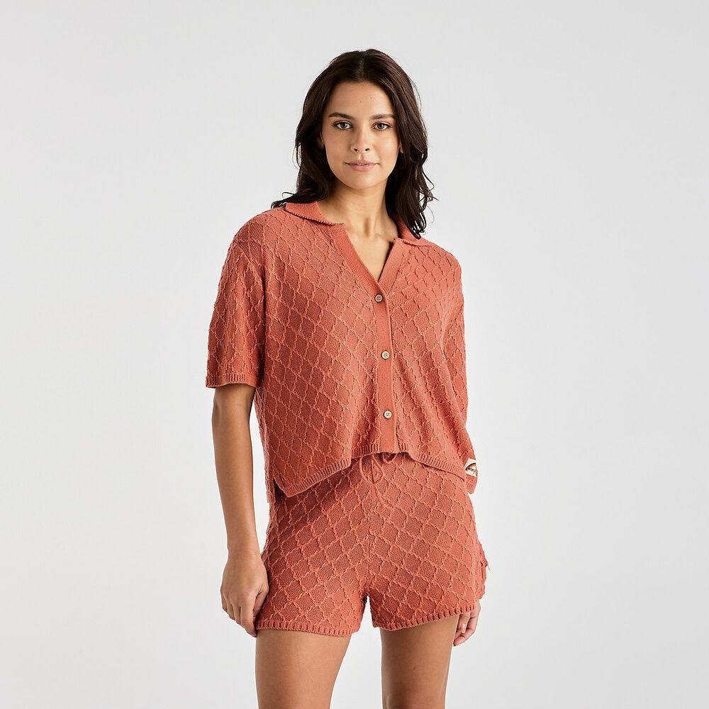 Wrangler Scallop Shrunken Knit Shirt