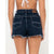 Rusty Penny Kick Flare High Waisted Denim Short