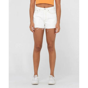 Rusty Penny Kick Flare High Waisted Denim Short