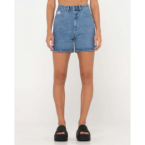 Rusty Cyprus High Waisted Denim Short