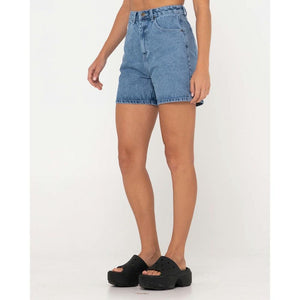 Rusty Cyprus High Waisted Denim Short