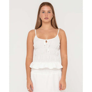 Rusty Palm Springs Shirred Cami Top