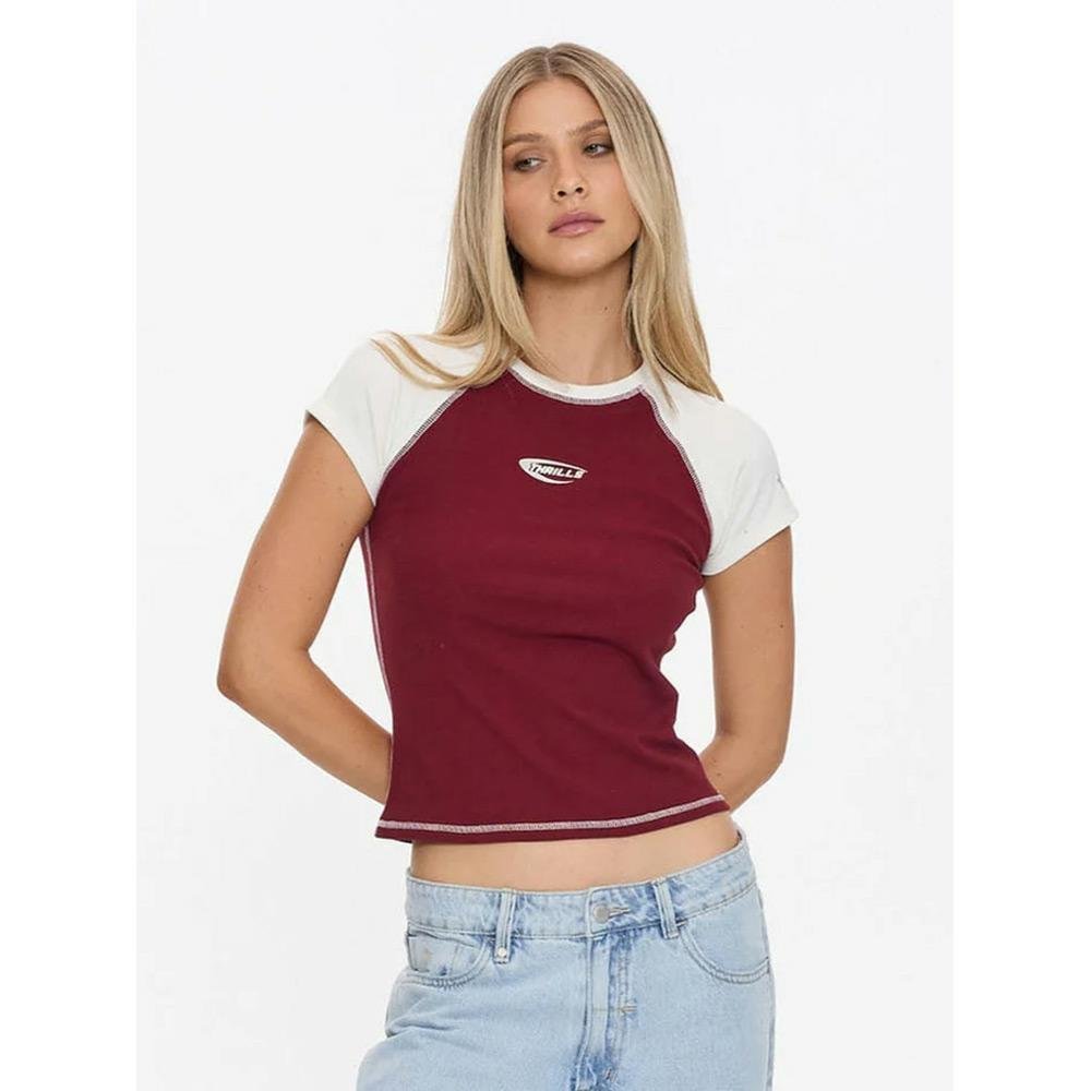 Thrills Playing For Keeps Raglan Club Tee