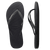 Havaianas Slim Metal Logo Glitter Thongs - Black/Dark Metallic Grey