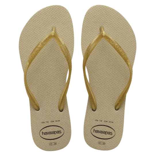 Havaianas Slim Gloss Thongs - Sand Grey