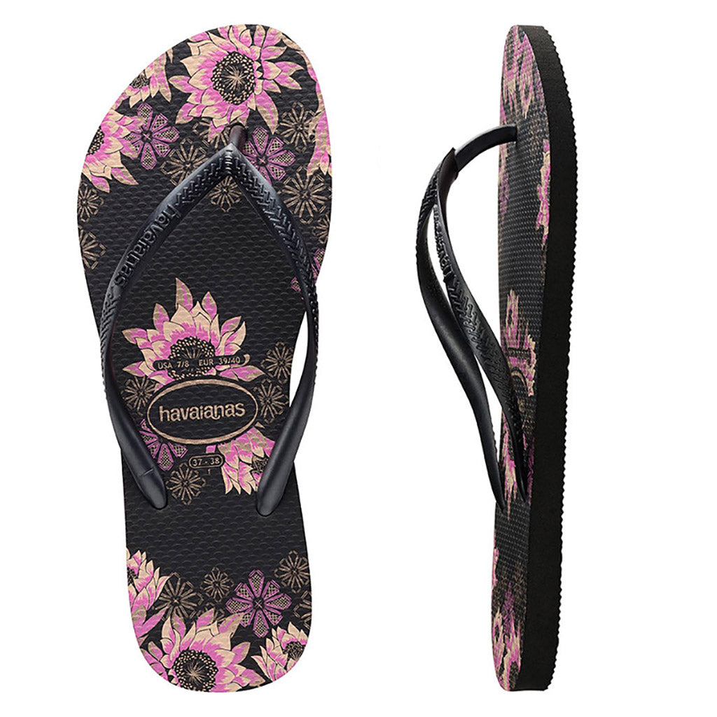 Black and pink shop havaianas