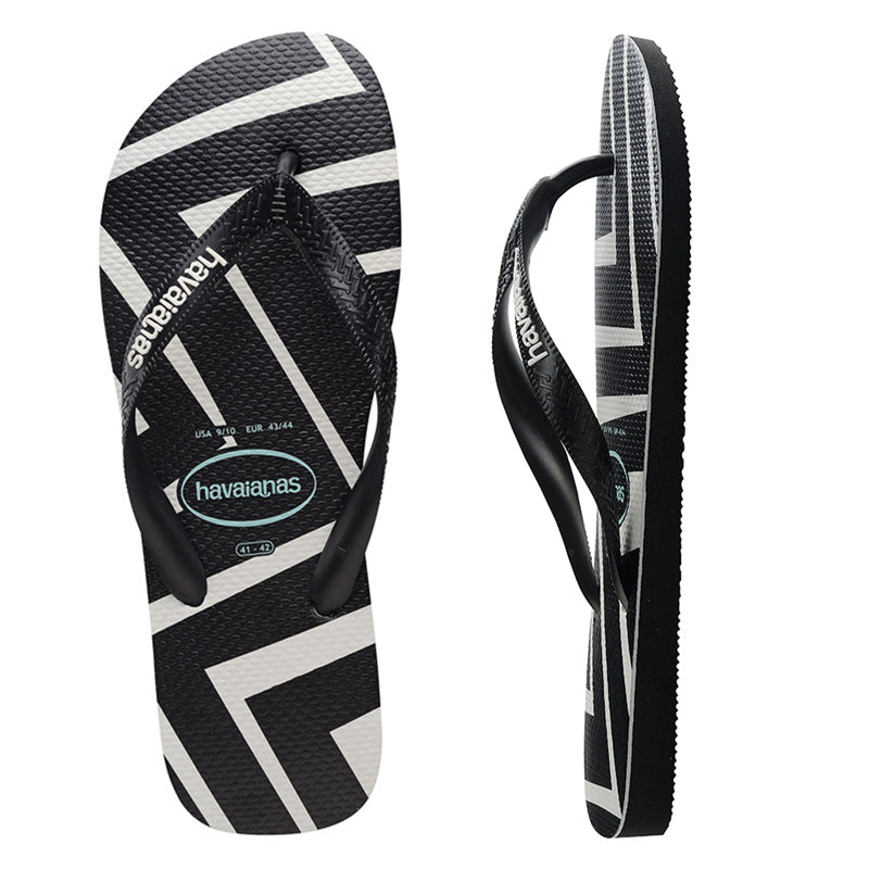 Havaianas Top Zig Zag Black Thongs