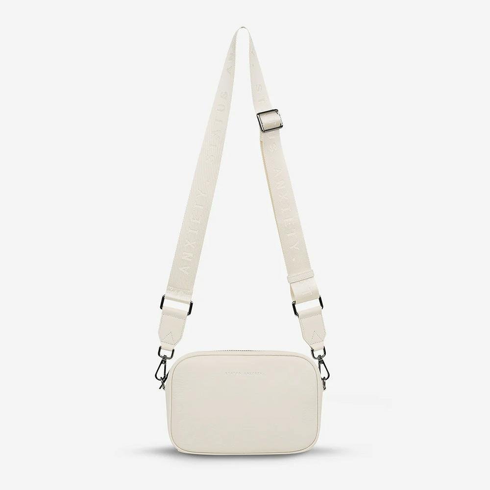 Status Anxiety Plunder Bag With Webbed Strap - Chalk