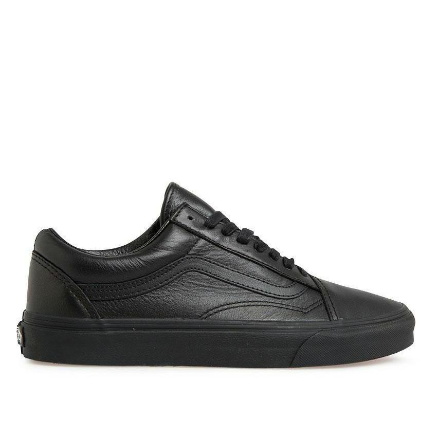 Vans old skool leather black clearance white